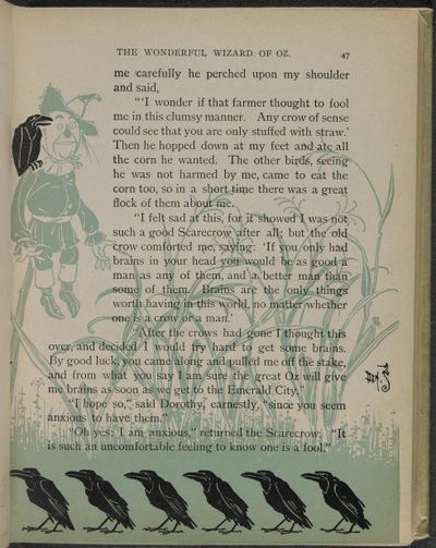 Illustration aus "Der wunderbare Zauberer von Oz" von Lyman Frank Baum von William Wallace Denslow