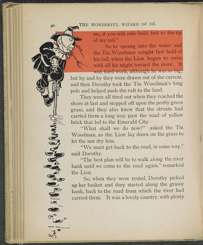 Illustration aus "Der wunderbare Zauberer von Oz" von Lyman Frank Baum von William Wallace Denslow