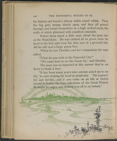 Illustration aus "Der wunderbare Zauberer von Oz" von Lyman Frank Baum von William Wallace Denslow