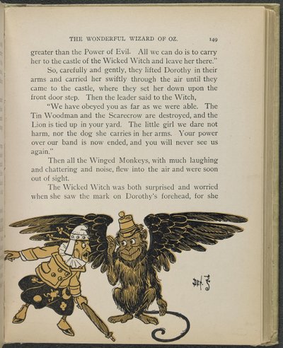 Illustration aus "Der wunderbare Zauberer von Oz" von Lyman Frank Baum von William Wallace Denslow