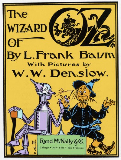"Der Zauberer von Oz" von Frank Baum (1856-1919): Frontispiz der ersten Ausgabe, veröffentlicht 1900 mit Illustrationen von W.W. Denslow von William Wallace Denslow