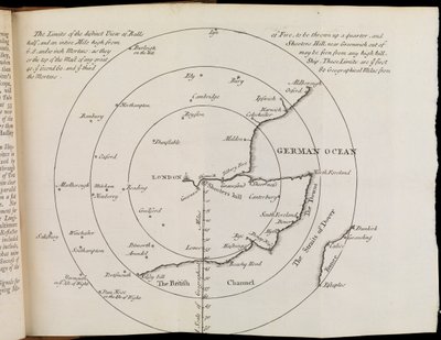 Karte von Südostengland von William Whiston