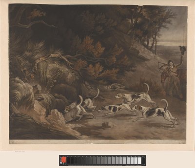 Jäger und Jagdhunde auf Fuchsjagd von William Whiston Barney