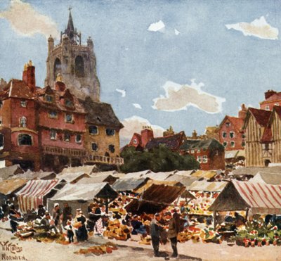 Norwich, der Marktplatz von William Wiehe Collins