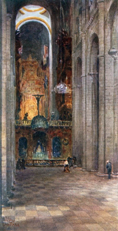 Santiago, Innenraum der Kathedrale von William Wiehe Collins