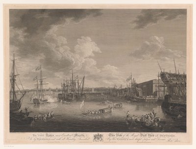 Ansicht der Werft von Deptford von William Woollett