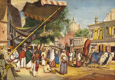 Straße hinter der Jama Masjid, Delhi, Indien von William after Carpenter