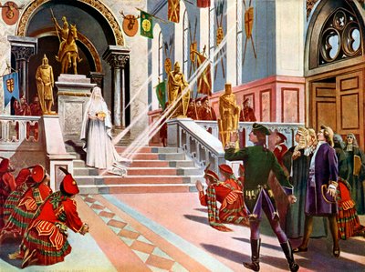La Dame Blanche Die Weiße Dame, letzter Akt und Szene von William de Leftwich Dodge