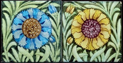 Fliesen mit persischem Blumenmuster von William de Morgan
