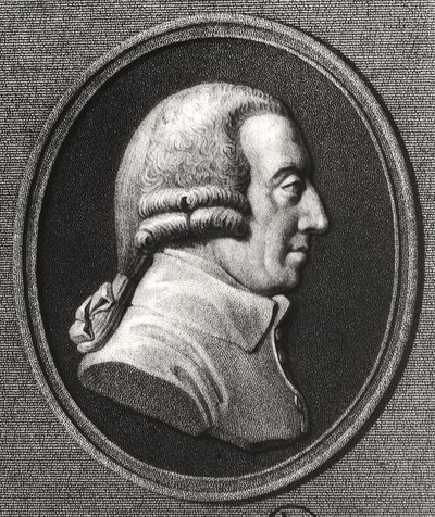 Porträt von einem Medaillon von Adam Smith (1723-90) von William the Younger Holl