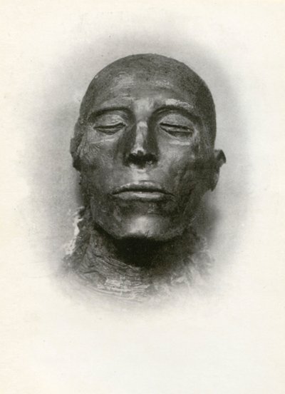 Kopf der Mumie von Seti I., altägyptischer Pharao der 19. Dynastie, ca. 1279 v. Chr., 1926 von Winifred Mabel Brunton