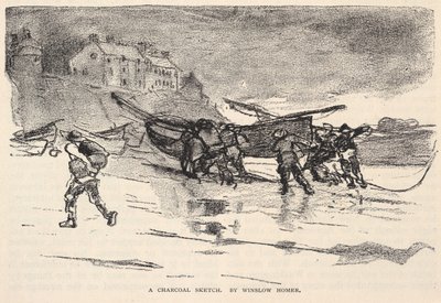 Eine Kohleskizze, aus The Century Magazine, November 1883 von Winslow Homer