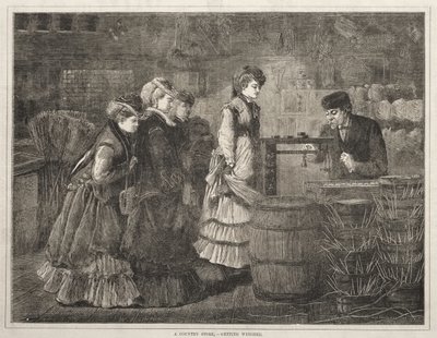 Ein Dorfladen, beim Wiegen von Winslow Homer
