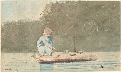 Junge auf einem Floß von Winslow Homer