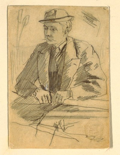 Zeichnung, Porträt eines Mannes, 1869 von Winslow Homer