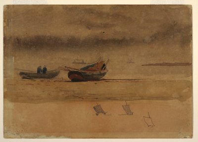 Zeichnung, Heckansicht von zwei Ruderbooten, England, 1881-82 von Winslow Homer
