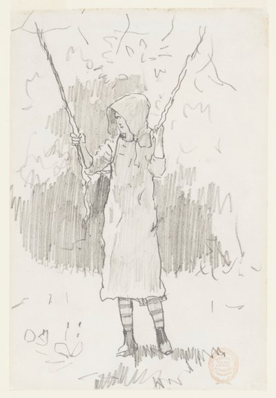 Mädchen auf einer Schaukel von Winslow Homer