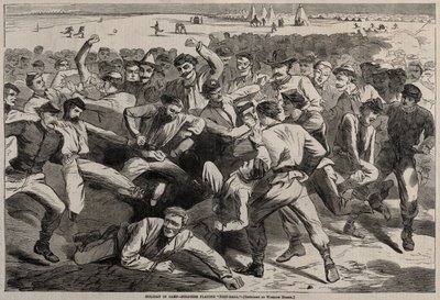 Ruhetag im Lager - Soldaten spielen „Fußball“ von Winslow Homer
