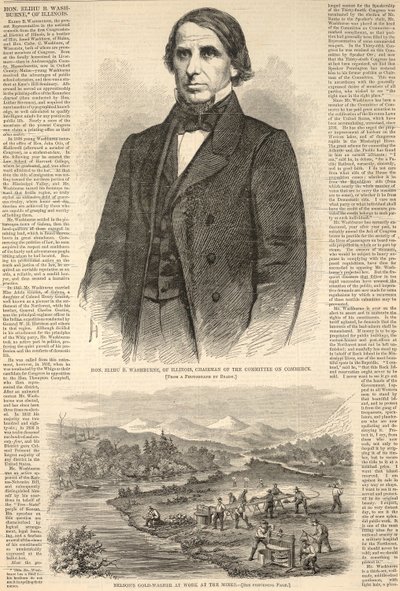Der ehrenwerte Elihu B. Washburne aus Illinois, Vorsitzender des Handelsausschusses, aus Harper