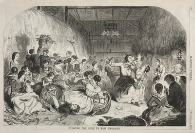 Maiskolben schälen in Neuengland von Winslow Homer