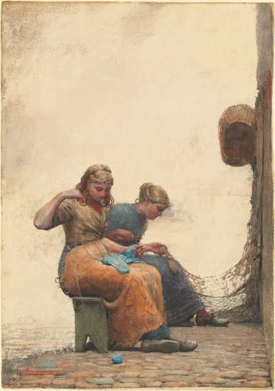 Ausbessern der Netze von Winslow Homer