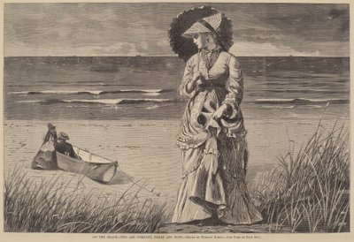 Am Strand - Zwei sind Gesellschaft, drei sind keiner, veröffentlicht 1872 von Winslow Homer