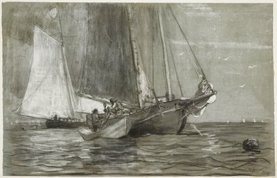 Schoner vor Anker von Winslow Homer