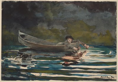 Skizze für „Jagdhund und Jäger“ von Winslow Homer
