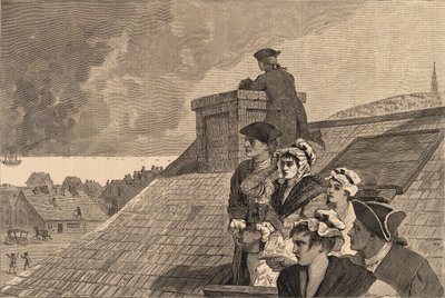 Die Schlacht von Bunker Hill - Beobachtung des Kampfes von Cobb