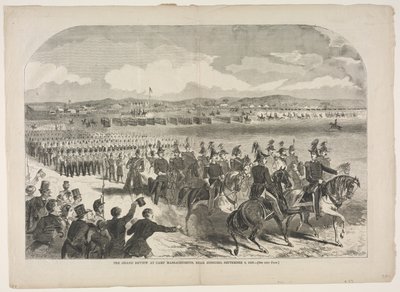 Die große Parade im Camp Massachusetts, nahe Concord, 9. September 1859 von Winslow Homer
