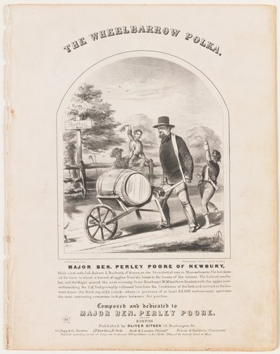 Die Schubkarren-Polka [Fünfseitiges Liedblatt, vollständig] von Winslow Homer