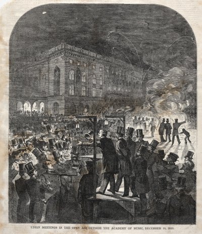 Gewerkschaftstreffen im Freien vor der Musikakademie von Winslow Homer