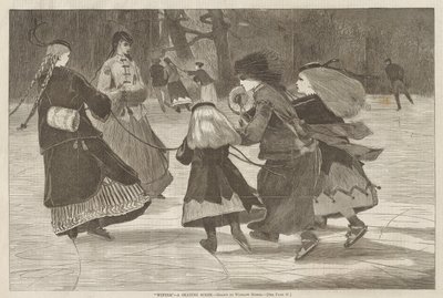 Winter - Eine Schlittschuhszene von Winslow Homer