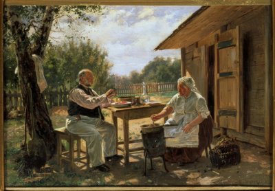 Beim Marmeladekochen von Wladimir Jegorowitsch Makowski