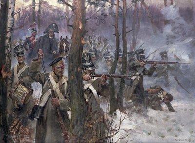 Schlacht von Olszynk Grochowsk, Warschau, 25. Februar 1831 von Wojciech Kossak