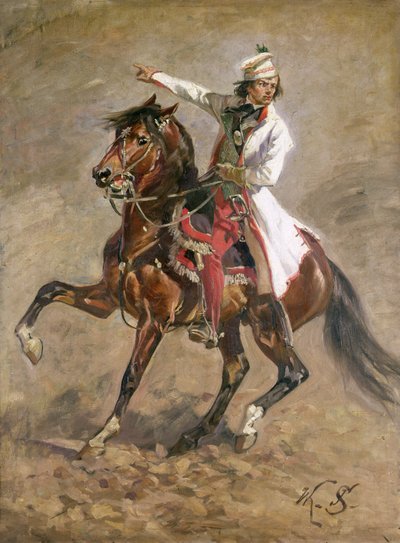 General Tadeusz Kosciuszko (1746-1817) zu Pferd, Skizze für 