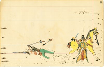 34. Heulender Wolf mit totem Soldaten; 33. [leere Seite] von Wolf Howling