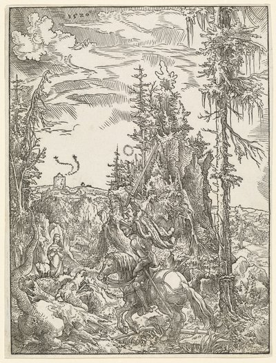 Sankt Georg tötet den Drachen von Wolf Huber