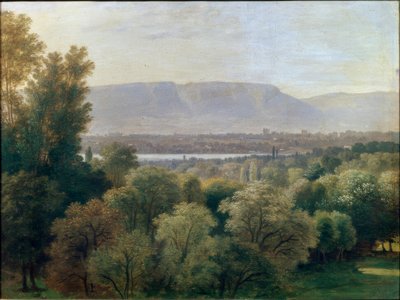 Blick auf den Genfersee und den Salève von Wolfgang Adam Töpffer