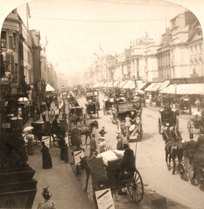 Regent Street, London, 1896 von Works and Sun Sculpture Studios