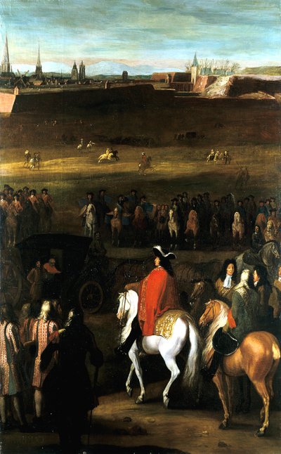 Die großen Schlachten Ludwigs XIV.: Eroberung der Zitadelle von Cambrai, 1677 von Workshop of Adam Frans van der Meulen