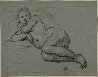Liegender Akt von Workshop of Domenico Tintoretto