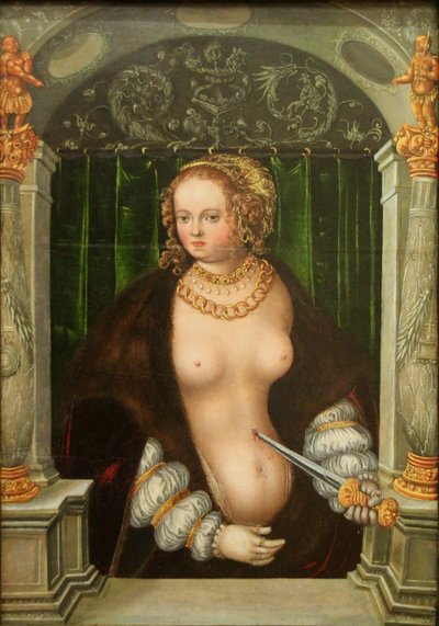 Der Selbstmord der Lucretia von workshop of Lucas Cranach the Elder