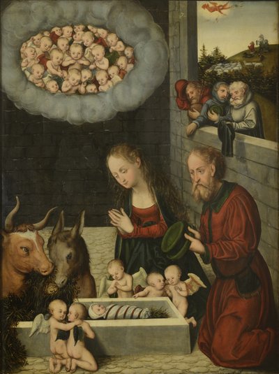 Anbetung des Kindes von workshop of Lucas Cranach the Elder