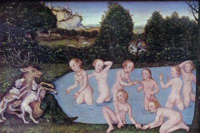 Diana und Aktäon von workshop of Lucas Cranach the Elder