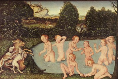 Diana und Aktäon von workshop of Lucas Cranach the Elder