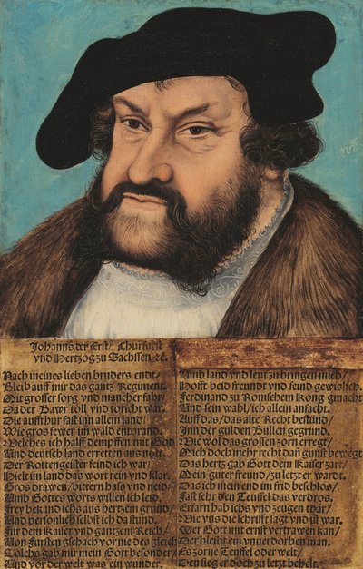 Johann der Beständige, Kurfürst von Sachsen (1486-1532) von workshop of Lucas Cranach the Elder