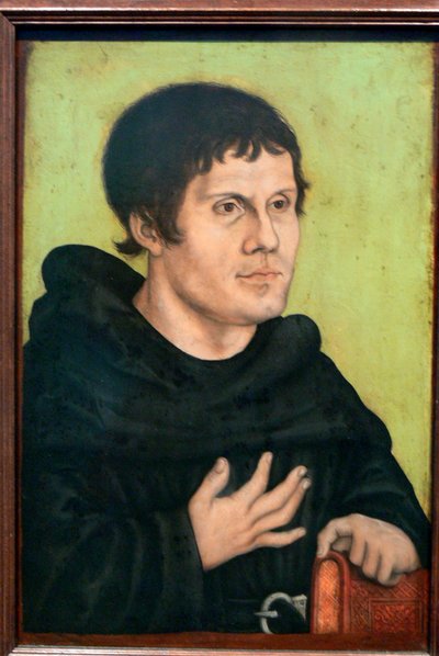 Posthumes Bildnis Martin Luthers (1483-1546) als Augustinermönch von workshop of Lucas Cranach the Elder