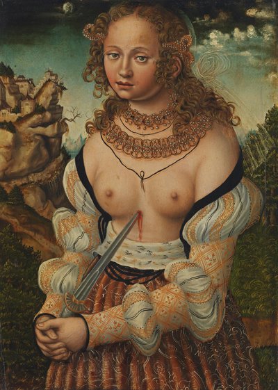 Selbstmord der Lucretia von workshop of Lucas Cranach the Elder