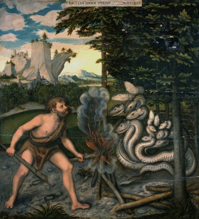 Herkules und die Hydra von workshop of Lucas Cranach the Elder